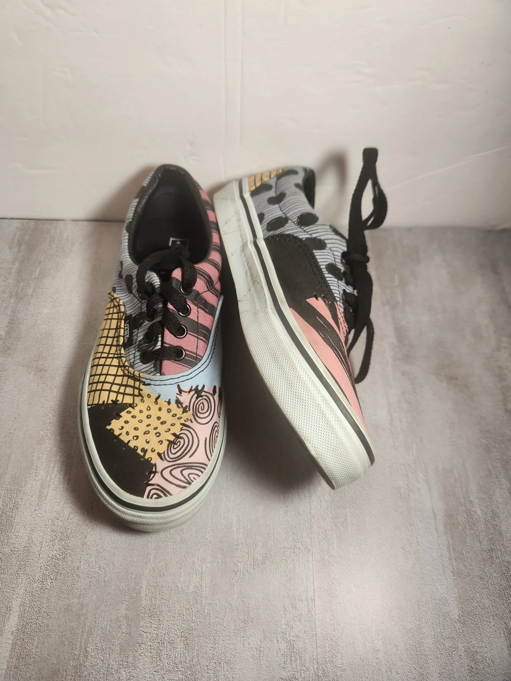 Vans Kids Sally Era Patchwork Graphic Lace-Up Sneakers/Shoes